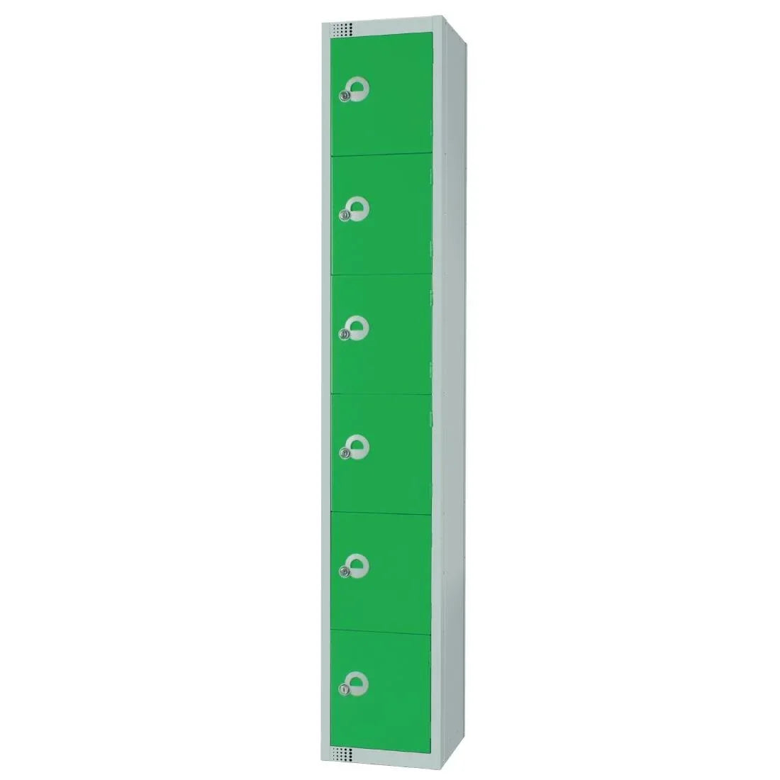 W988-CN Elite Six Door Coin Return Locker Green - JD Catering Equipment Solutions Ltd