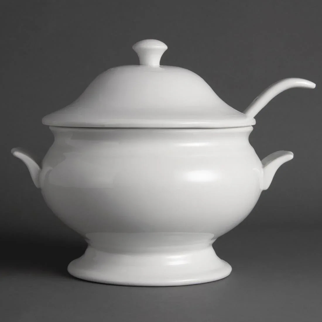 Y094 Olympia Soup Tureen and Ladle 2.5Ltr 88oz - JD Catering Equipment Solutions Ltd