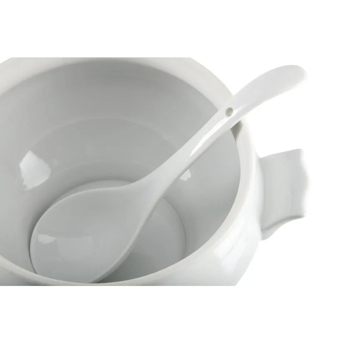 Y094 Olympia Soup Tureen and Ladle 2.5Ltr 88oz - JD Catering Equipment Solutions Ltd