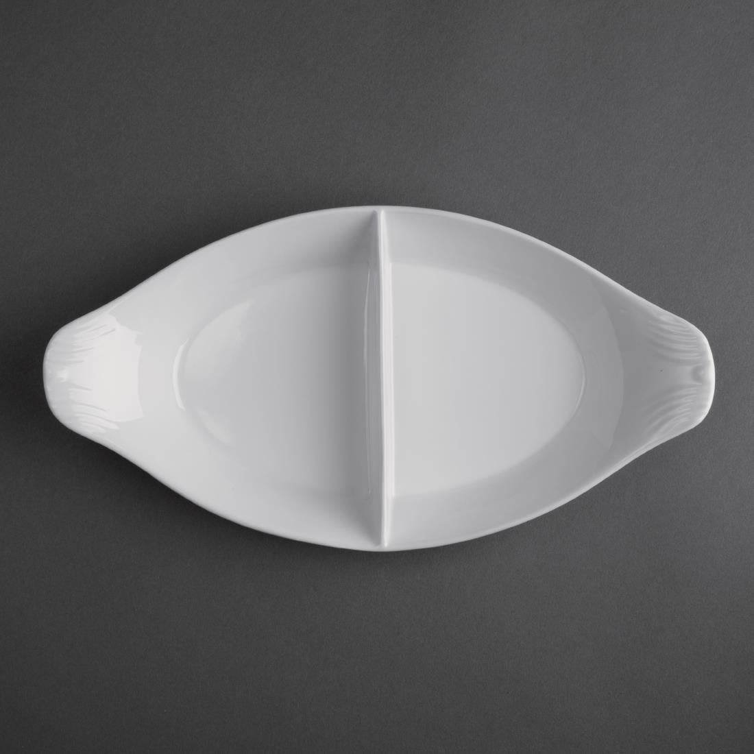 Y100 Olympia Divided Oval Eared Dishes 290x 160mm (Pack of 6)