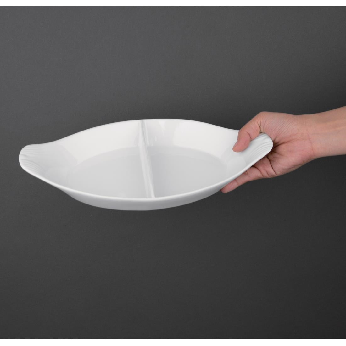 Y100 Olympia Divided Oval Eared Dishes 290x 160mm (Pack of 6)