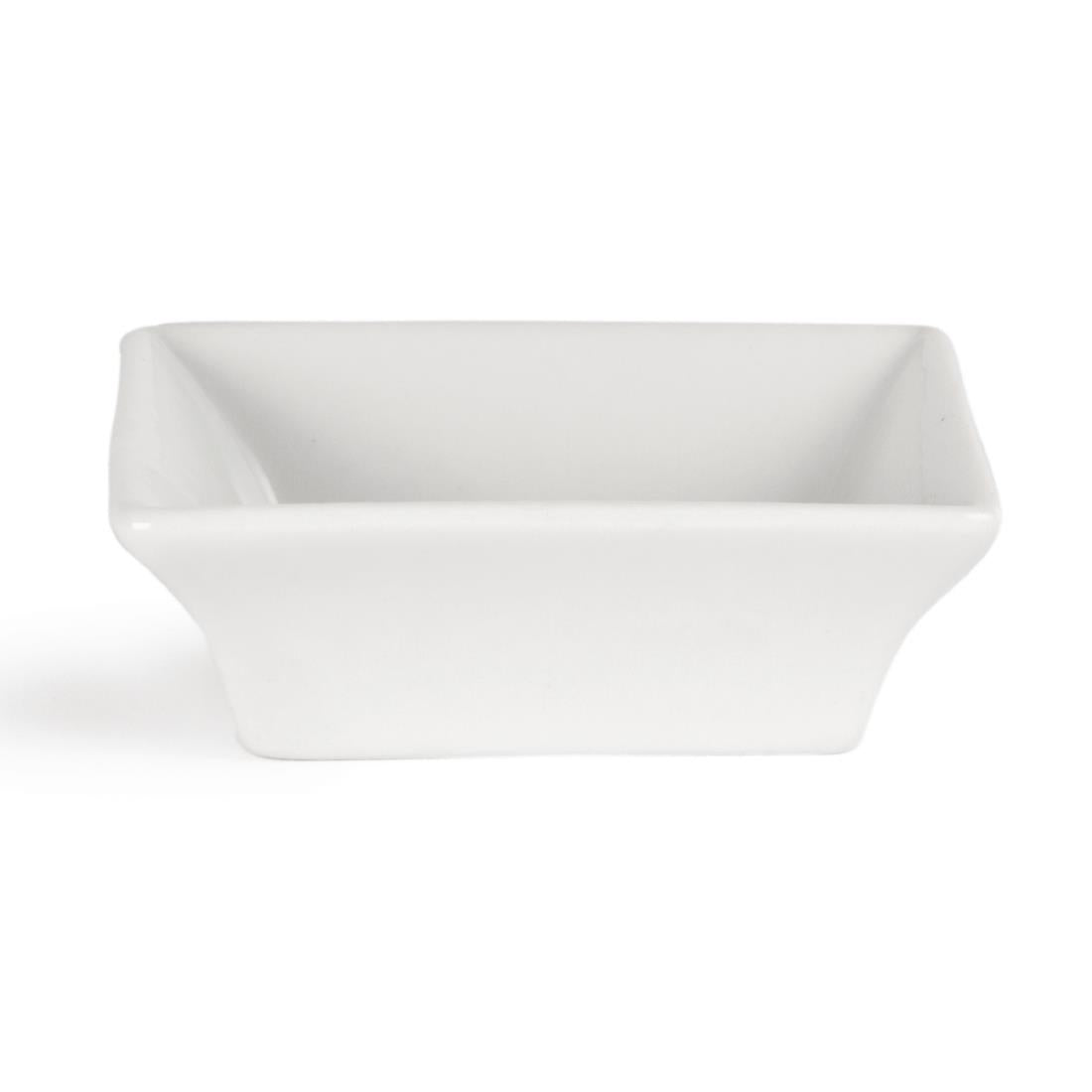 Y136 Olympia Miniature Square Dishes 75mm (Pack of 12)