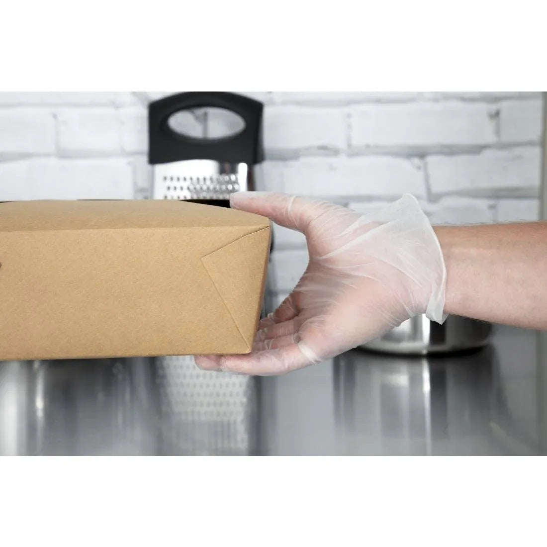 Y247-XL Vogue Powder-Free Vinyl Gloves Clear Extra Large (Pack of 100) - JD Catering Equipment Solutions Ltd
