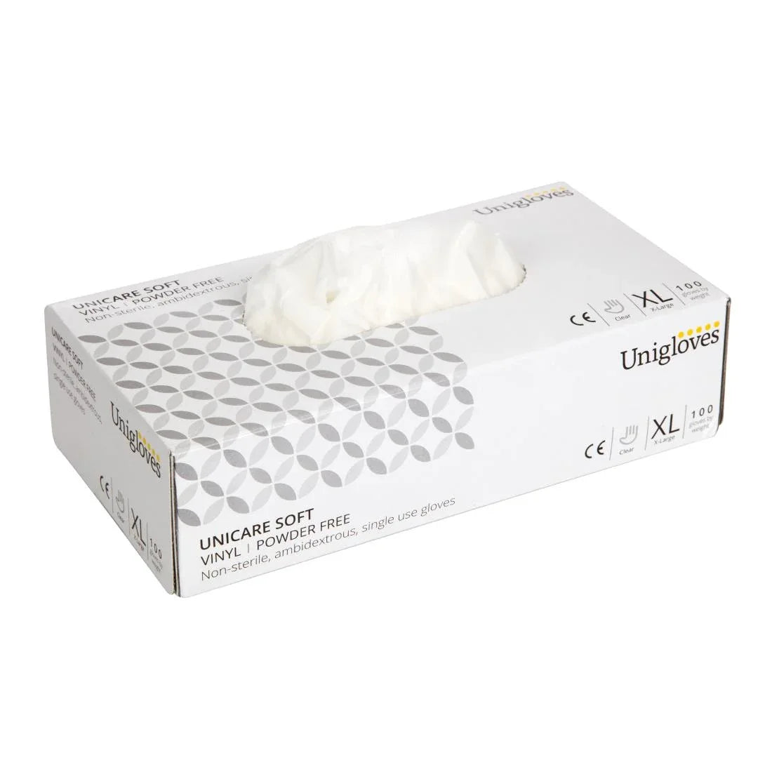 Y247-M Vogue Powder-Free Vinyl Gloves Clear Medium (Pack of 100)