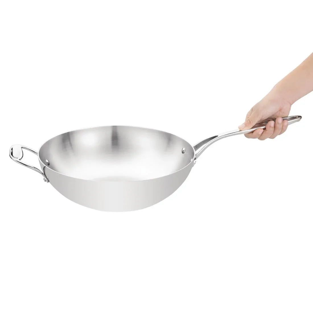 Y261 Vogue Tri Wall Wok Flat Base 305mm - JD Catering Equipment Solutions Ltd