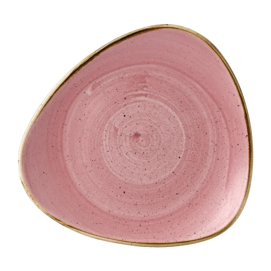 FJ905 Stonecast Petal Pink Triangle Plate 9 " (Pack of 12) - JD Catering Equipment Solutions Ltd