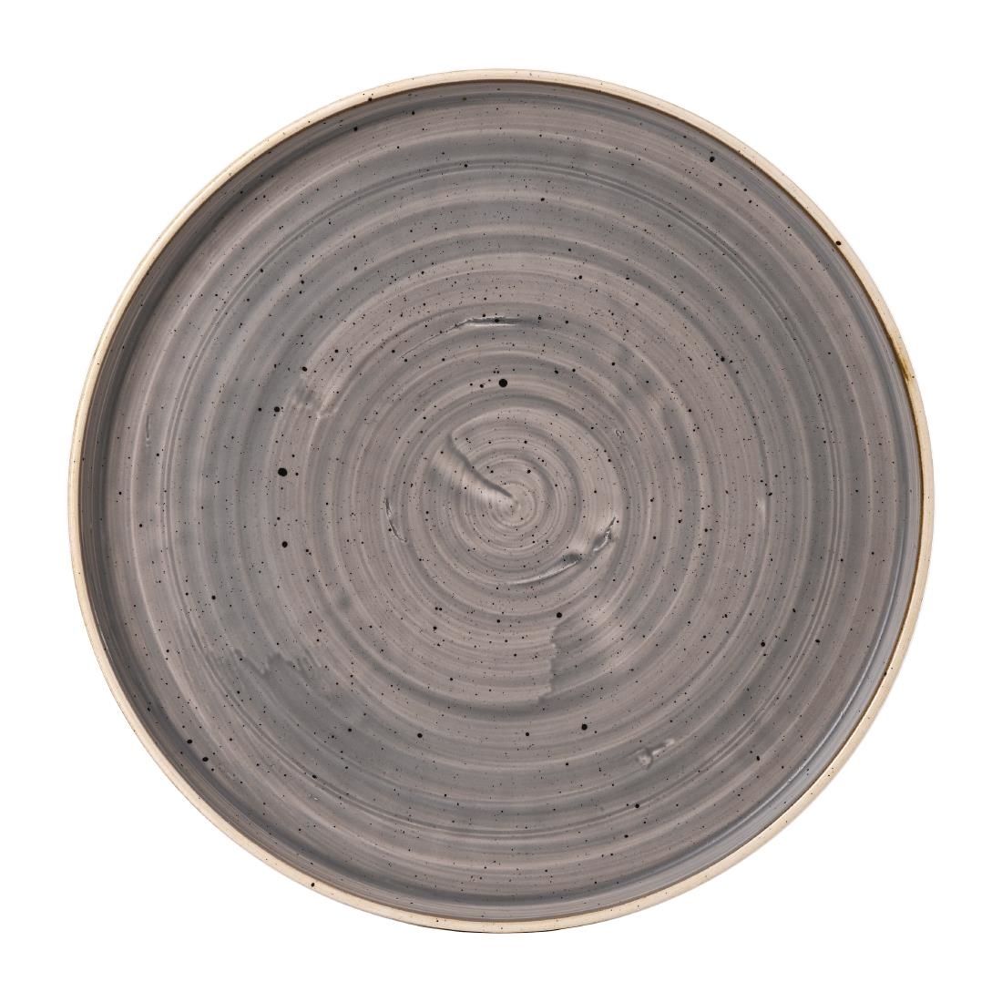 FJ918 Stonecast Peppercorn Grey Walled Plate 10 3/4 " (Box 6)