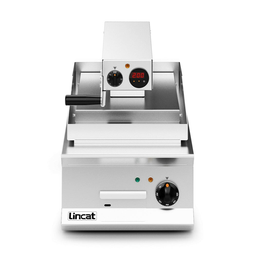 OE8211/R - Lincat Opus 800 Electric Counter-top Clam Griddle - Ribbed Upper Plate - W 400 mm - 8.6 kW