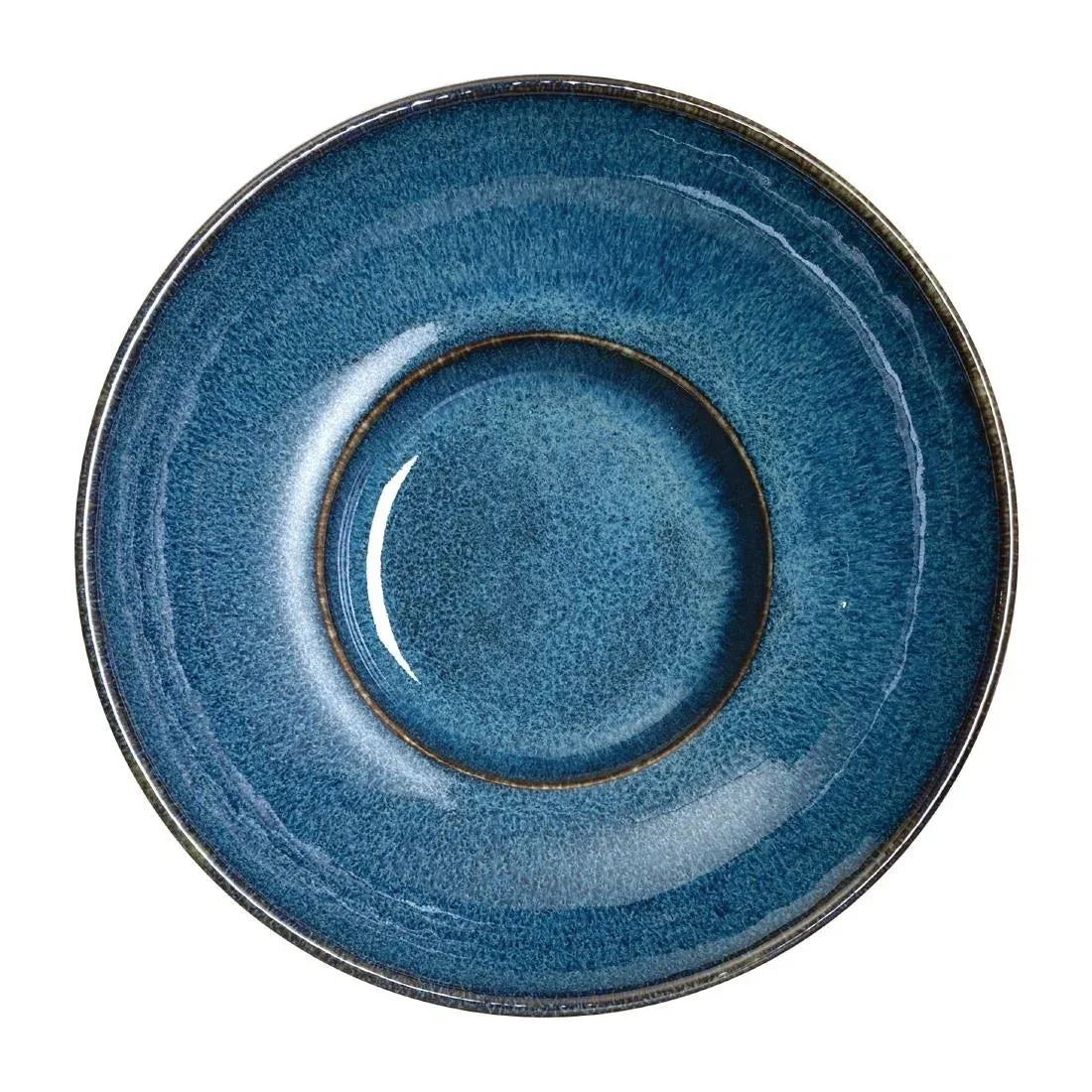 VV853 Rene Ozorio Wabi Sabi Rimmed Coupe Bowls Indigo 240mm (Pack of 6) - JD Catering Equipment Solutions Ltd