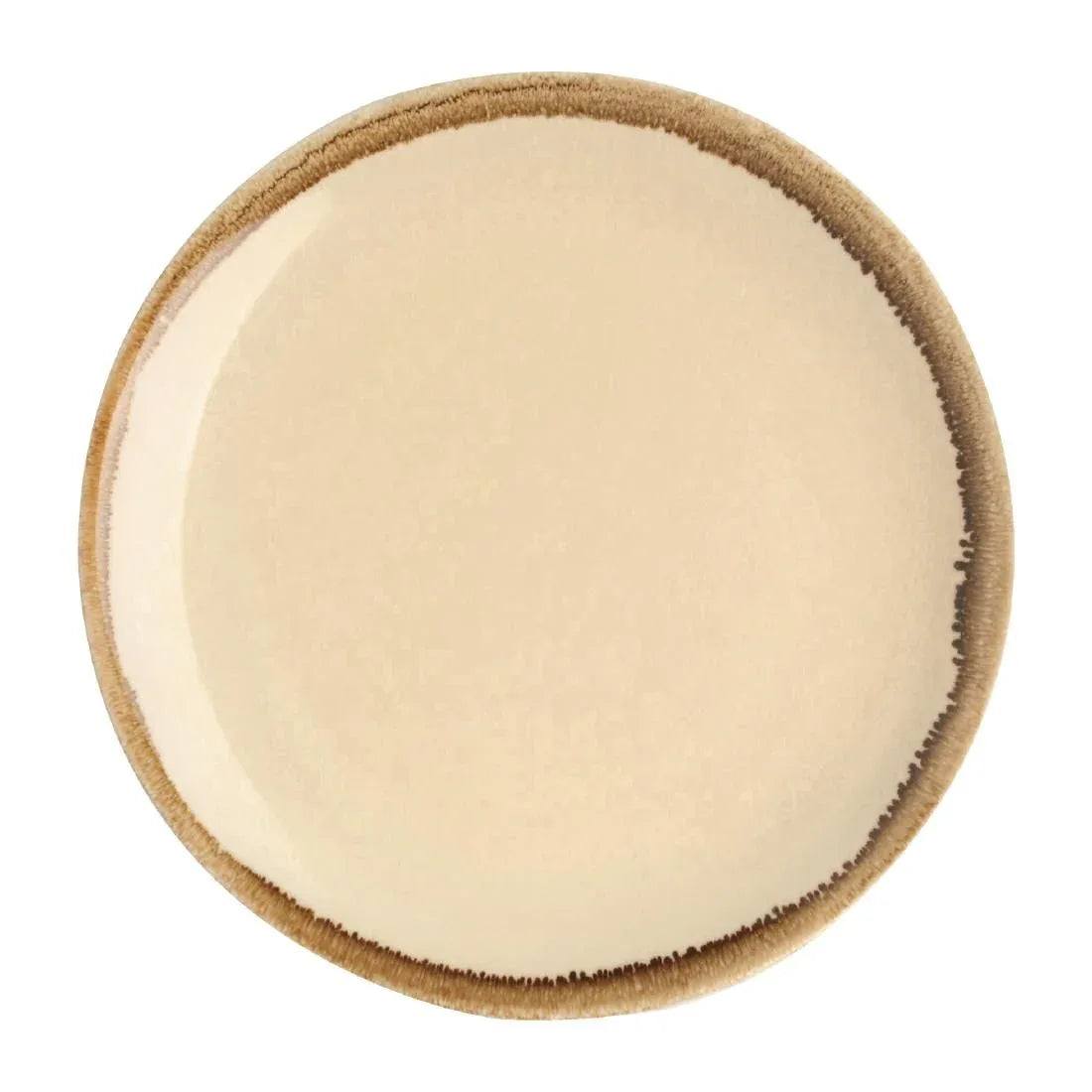 SA284 Olympia Kiln Round Coupe Plate Sandstone 230mm (Pack of 6)