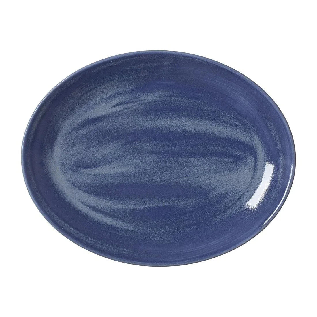 VV2110 Steelite Revolution Bluestone Oval Coupe Plate 342mm (Pack of 12) - JD Catering Equipment Solutions Ltd