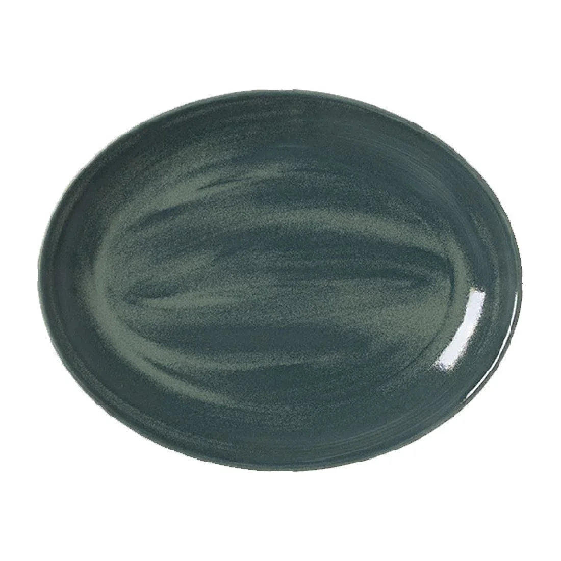 VV2130 Steelite Revolution Jade Oval Coupe Plate 342mm (Pack of 12) - JD Catering Equipment Solutions Ltd