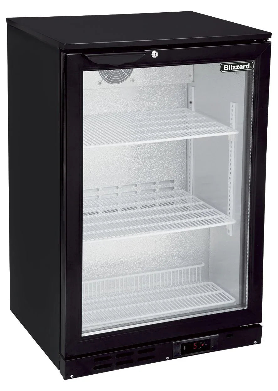 Blizzard Single Hinged Glass Door Bottle Cooler BAR1 - JD Catering Equipment Solutions Ltd