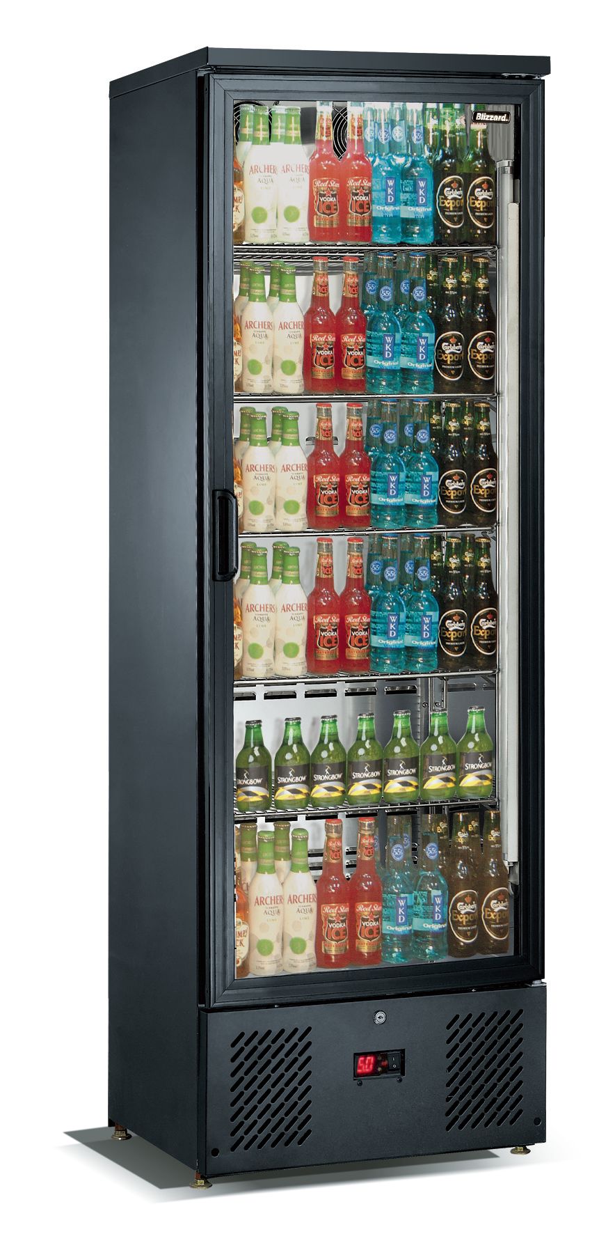 UPRIGHT SINGLE DOOR BAR BOTTLE COOLER (324 BTL)