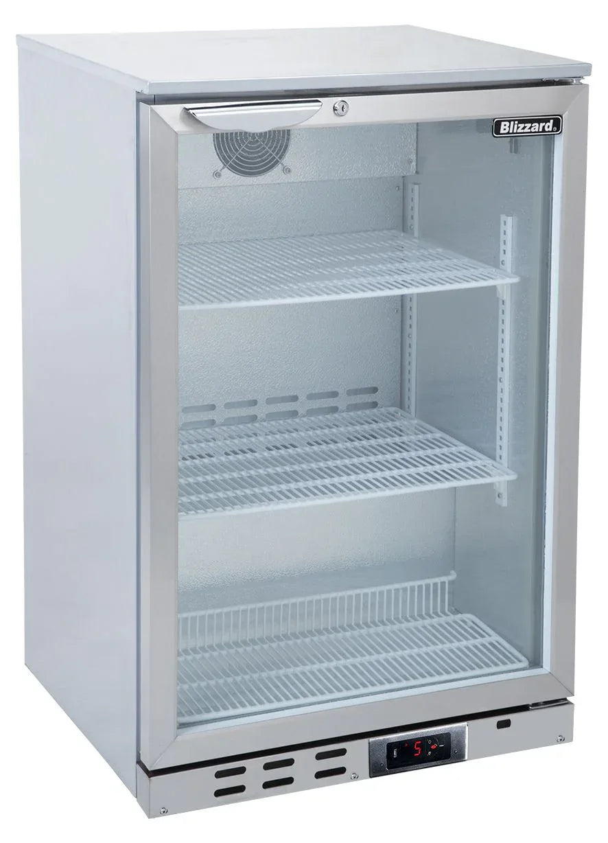 SINGLE DOOR SS BAR BOTTLE COOLER (135 BOTTLES) - JD Catering Equipment Solutions Ltd