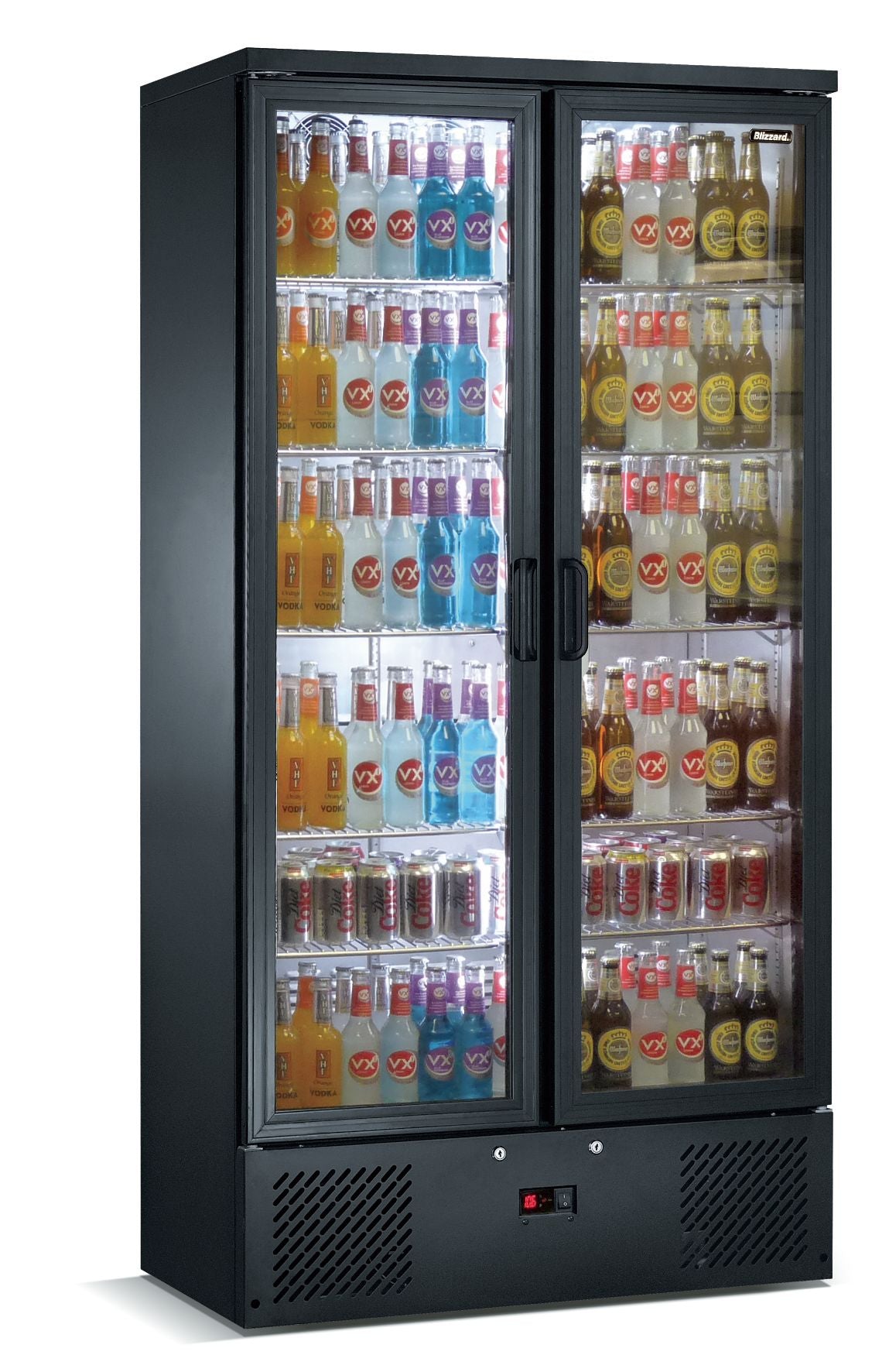 UPRIGHT DOUBLE DOOR BAR BOTTLE COOLER (492 BTL)