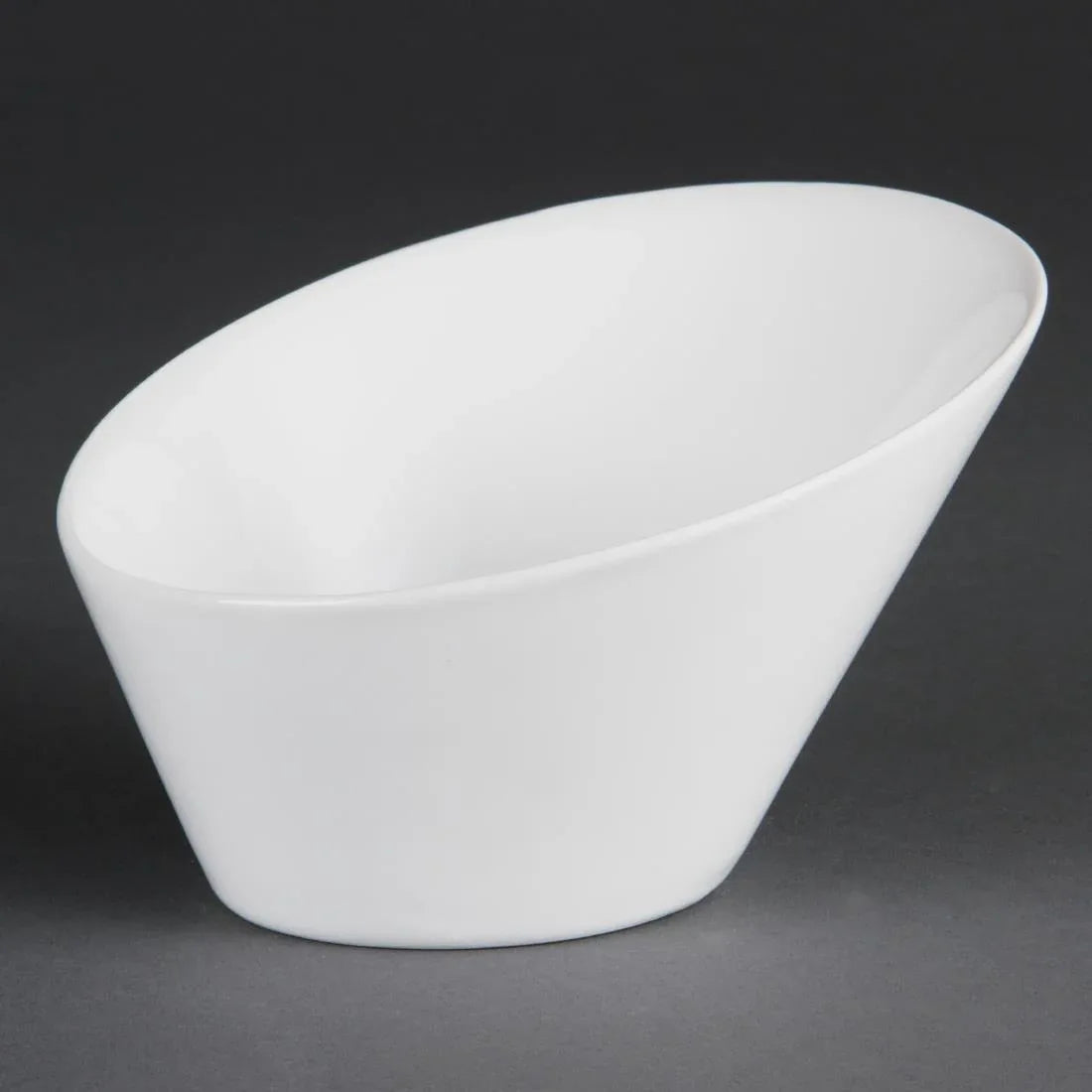 CB080 Olympia Whiteware Oval Sloping Bowls 180(W)x200(L)mm (Pack of 3) - JD Catering Equipment Solutions Ltd