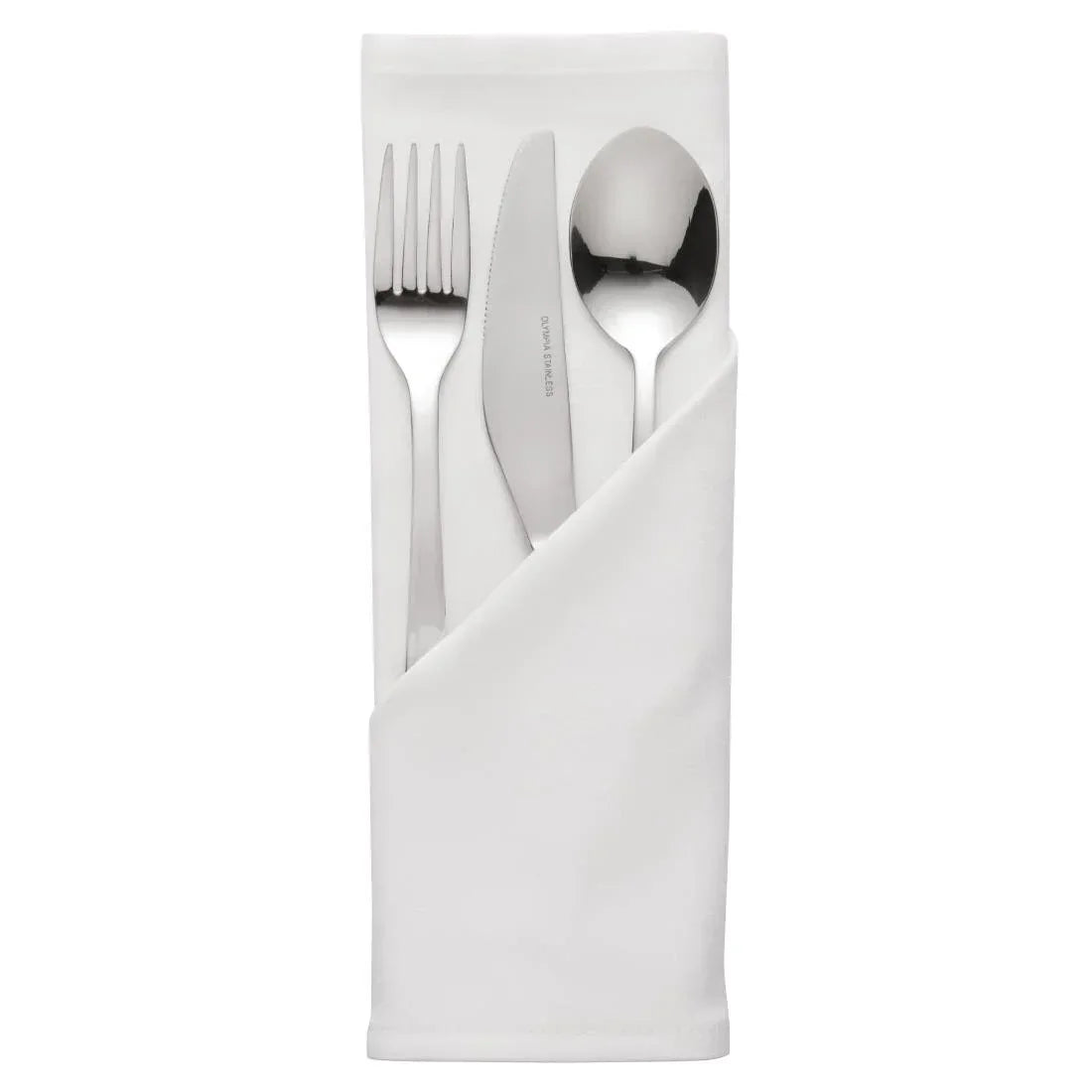 HB560 Occasions Polyester Napkins White (10 pack) 20 x 20" - JD Catering Equipment Solutions Ltd