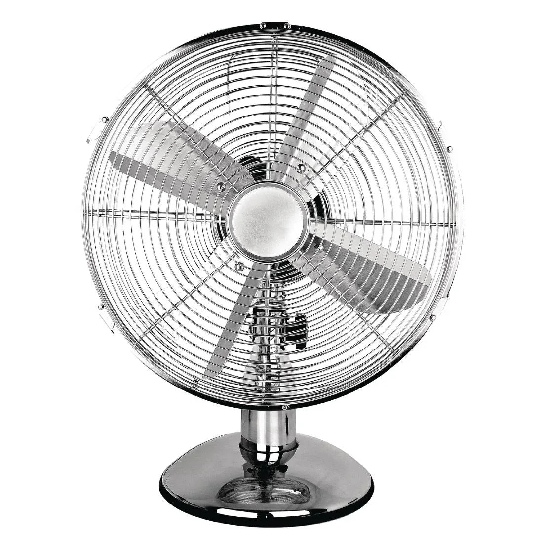 CR221 Status 12" Oscillating Chrome Desktop Fan - JD Catering Equipment Solutions Ltd