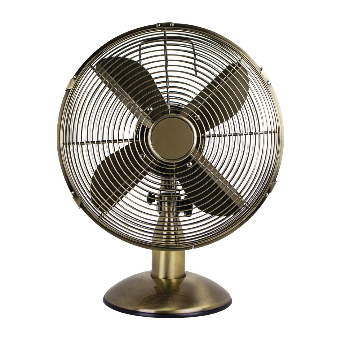 CR222 Status 12" Oscillating Antique Brass Desktop Fan