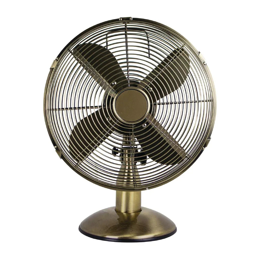 CR222 Status 12" Oscillating Antique Brass Desktop Fan - JD Catering Equipment Solutions Ltd