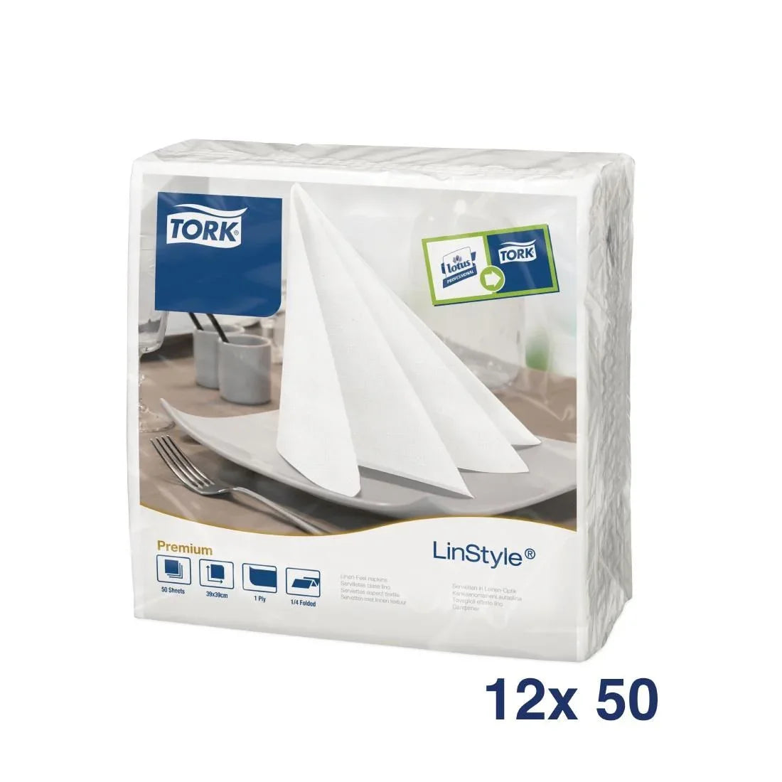 DP180 Tork Linstyle Dinner Napkin 400mm (Pack of 600) - JD Catering Equipment Solutions Ltd