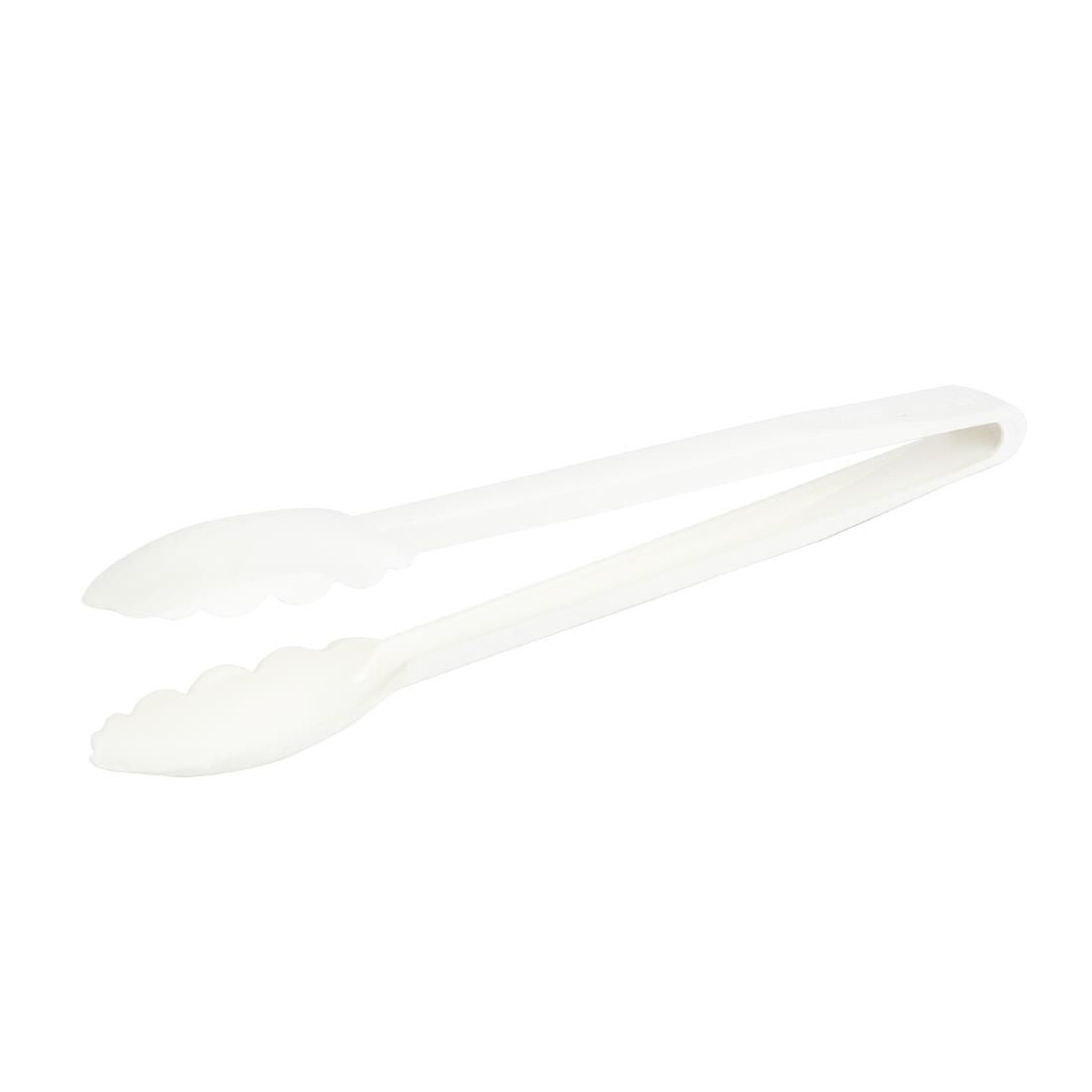 DR320 Matfer Bourgeat Exoglass Tongs White 12"