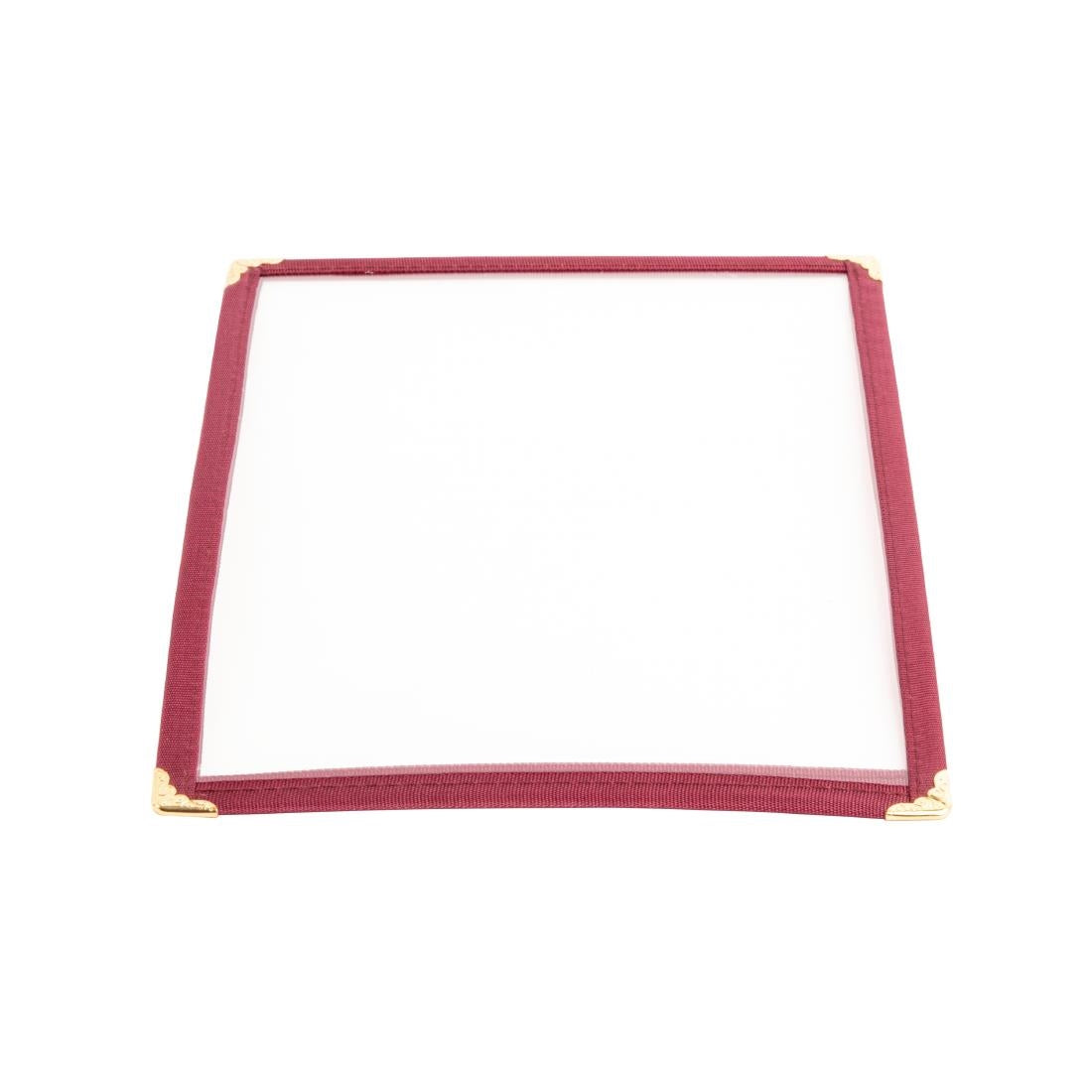 E296 Olympia American Style Menu Cover A4 Burgundy