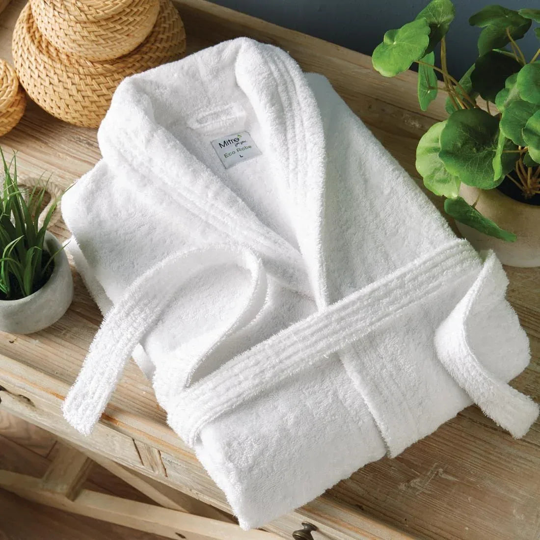 HD222 Eco Robe, Bathrobes White - Large - JD Catering Equipment Solutions Ltd