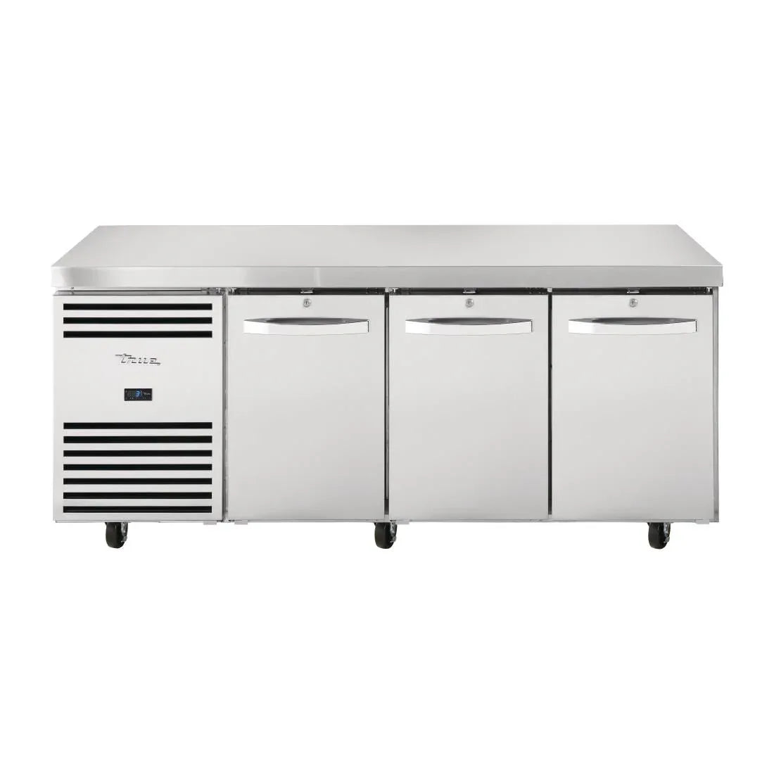 FA036 True 3 Door 1/1 GN Counter Fridge TCR1/3-CL-SS-DL-DR-DR - JD Catering Equipment Solutions Ltd