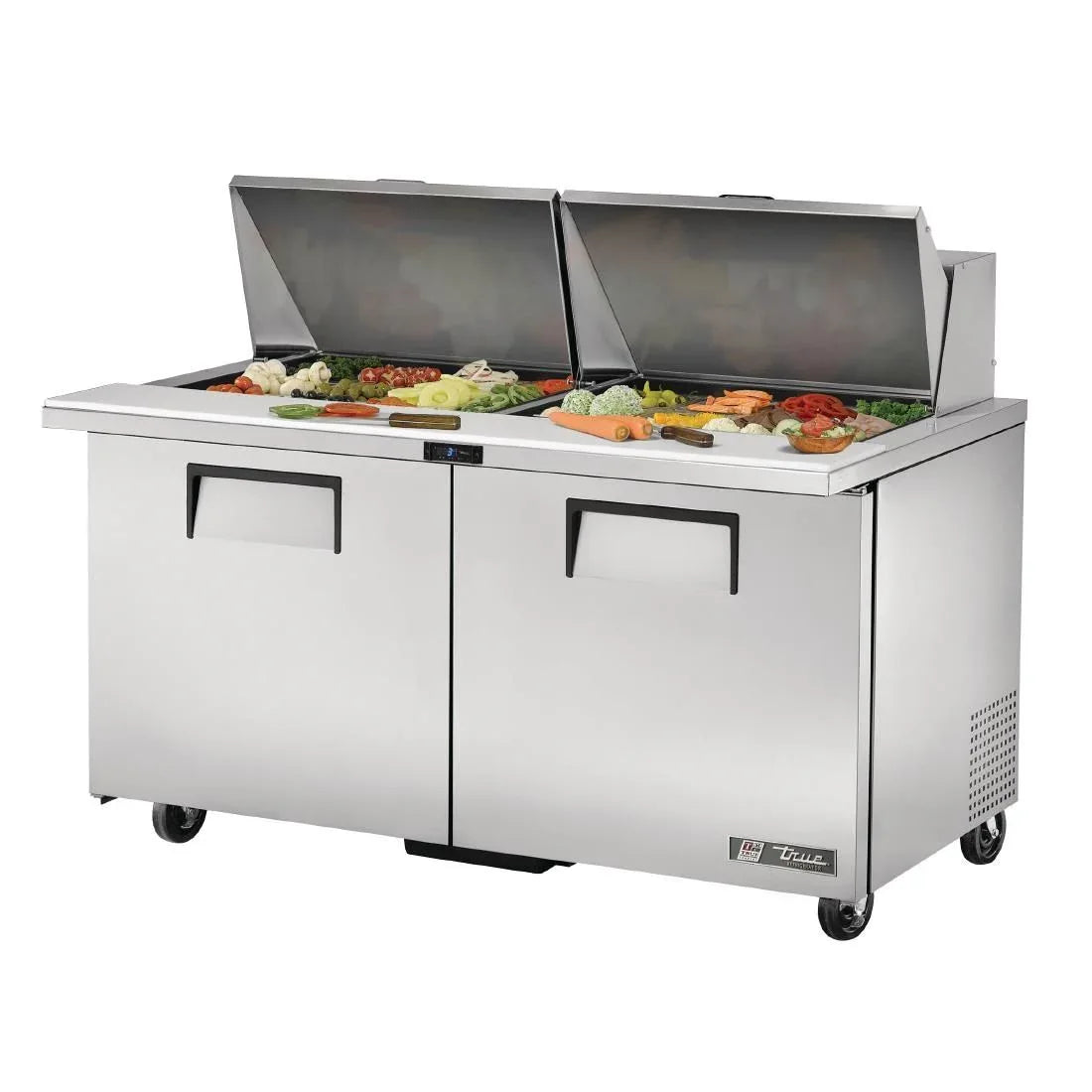 FB003 True Double Door Prep Counter Fridge TSSU-60-24M-B-ST - JD Catering Equipment Solutions Ltd