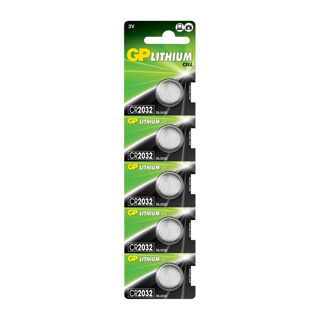 FT033 GP Button Battery CR2032 (Pack of 5) - JD Catering Equipment Solutions Ltd