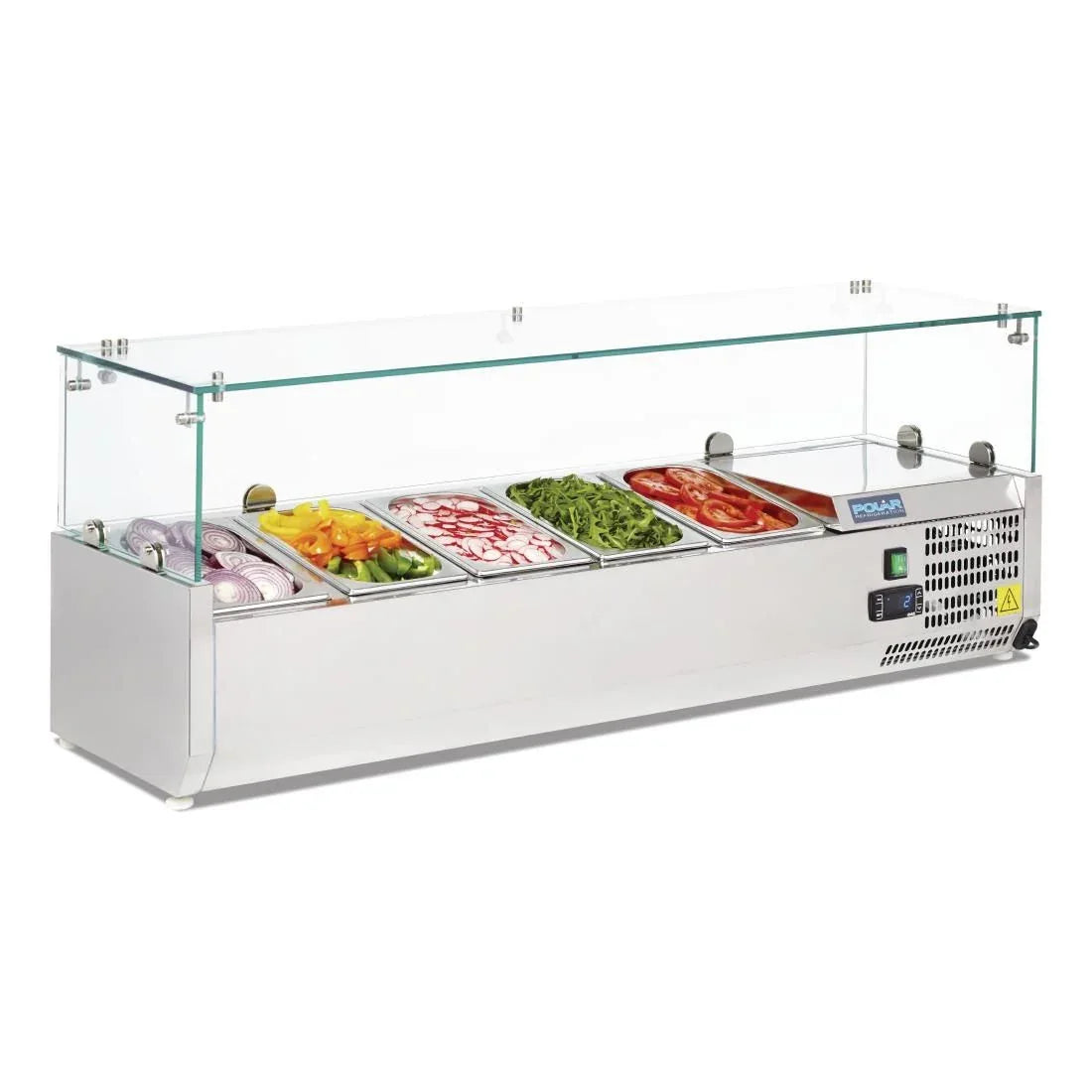 G608 Polar G-Series Countertop Prep Fridge 5x 1/4GN - JD Catering Equipment Solutions Ltd