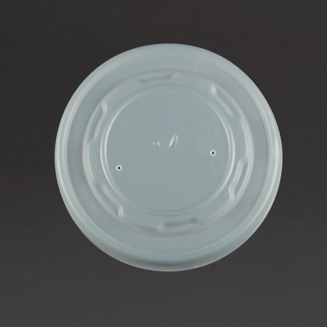 GF048 Vegware Compostable Hot Food Pot Flat Lids 350ml / 12oz and 455ml / 16oz (Pack of 500) - JD Catering Equipment Solutions Ltd