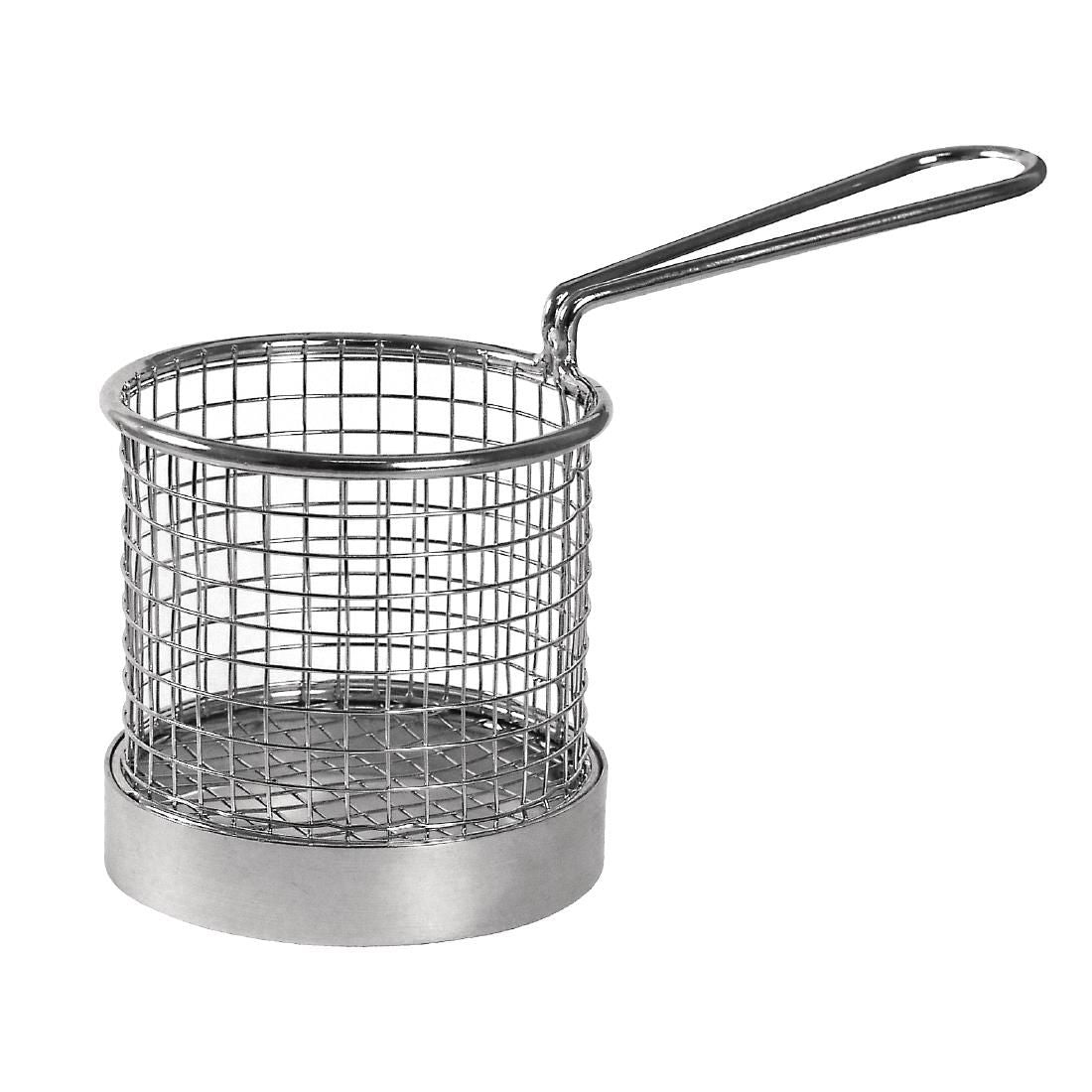 GG875 Olympia Chip Basket round with Handle 95mm