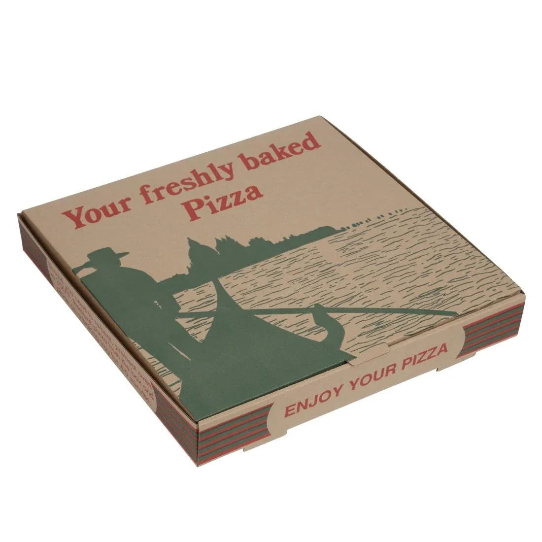 GG998 Compostable Printed Pizza Boxes 12" (Pack of 100) - JD Catering Equipment Solutions Ltd
