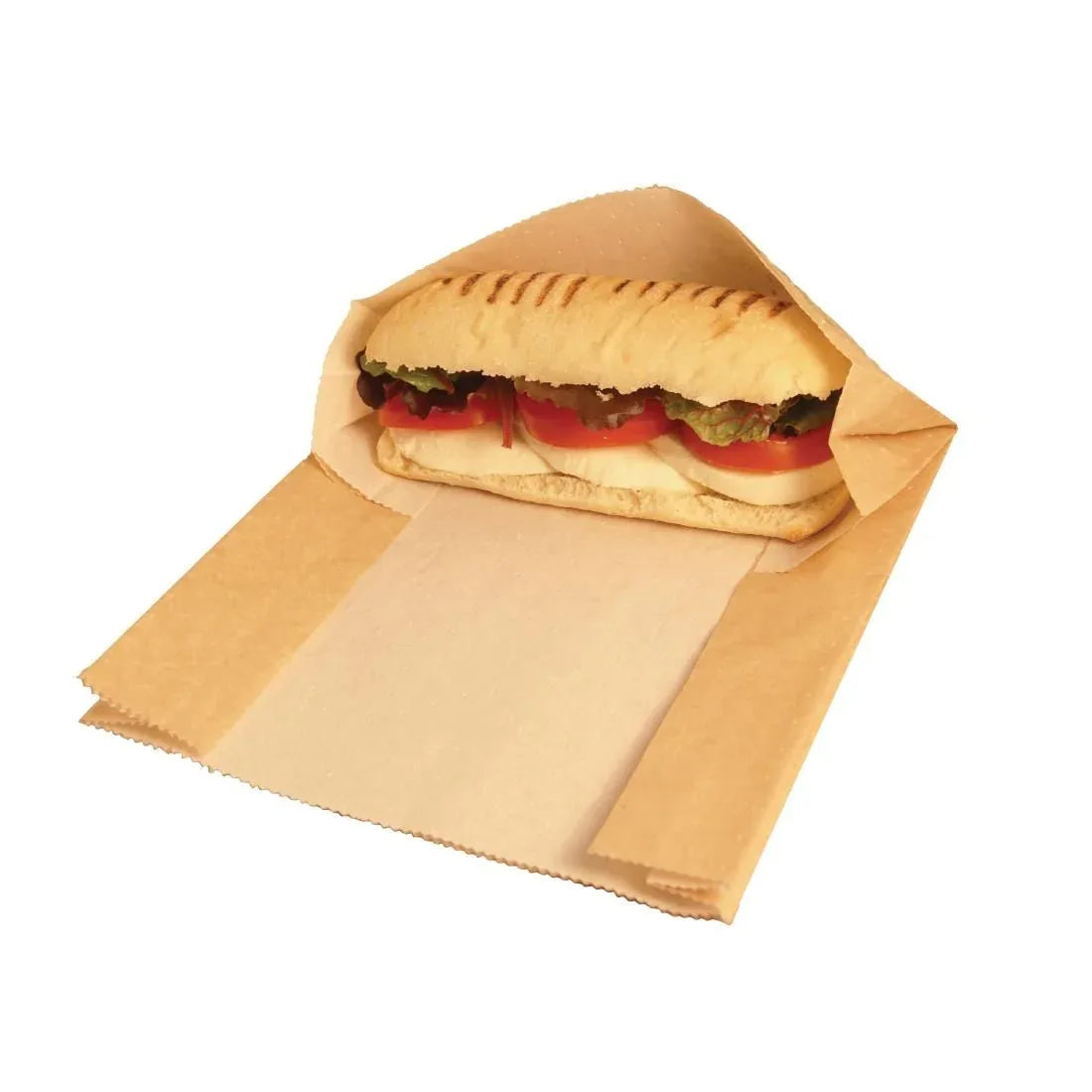 GH019 Vegware Compostable Kraft Panini Bags (Pack of 500) - JD Catering Equipment Solutions Ltd