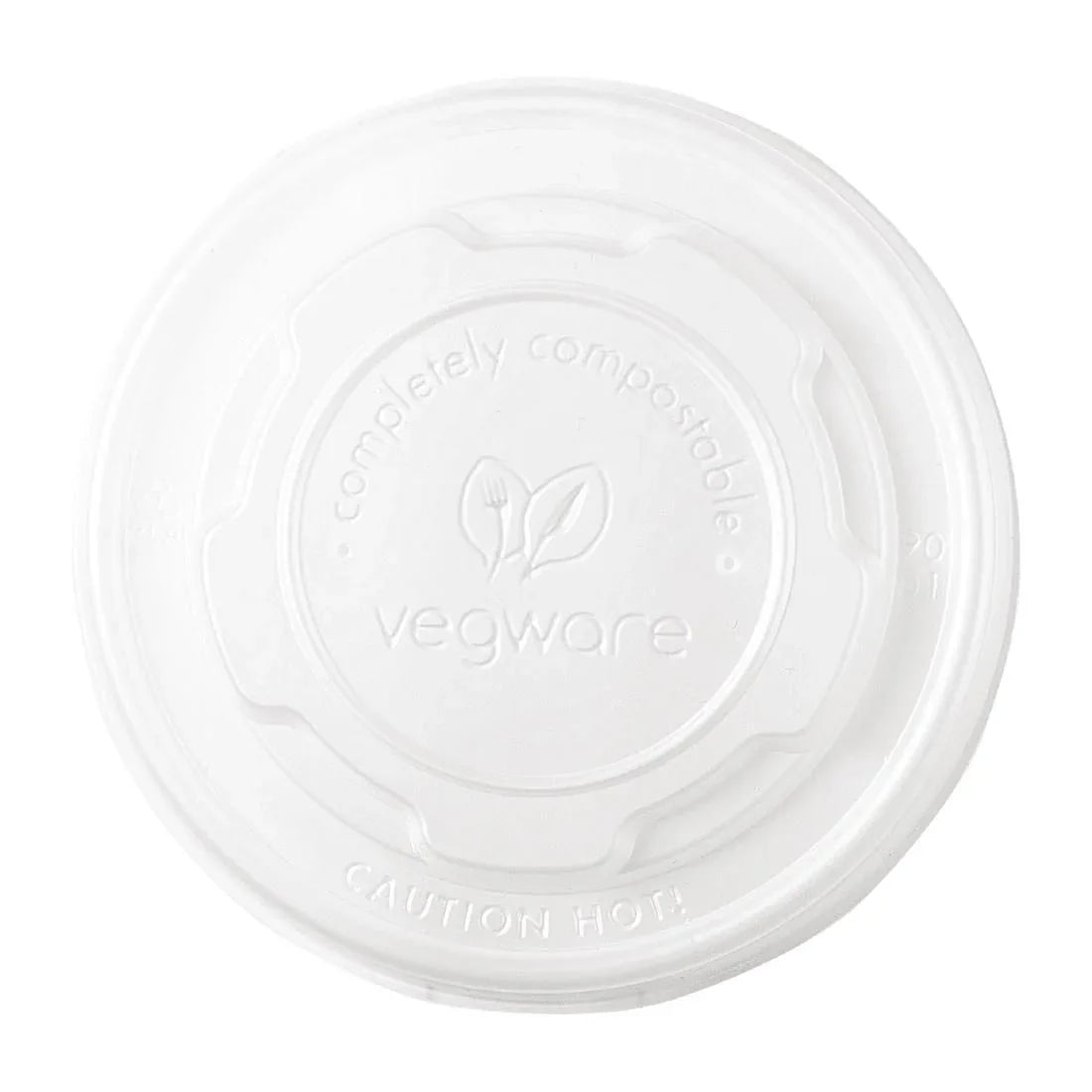 GH166 Vegware Compostable Hot Food Pot Flat Lids 170ml / 6oz and 230ml / 8oz - JD Catering Equipment Solutions Ltd