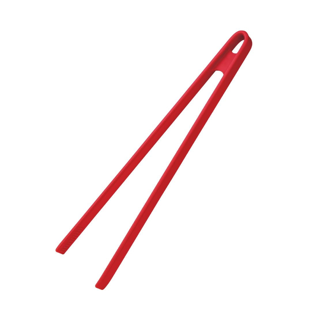 GL353 Kitchen Craft Silicone Tweezer Tongs Red 11"