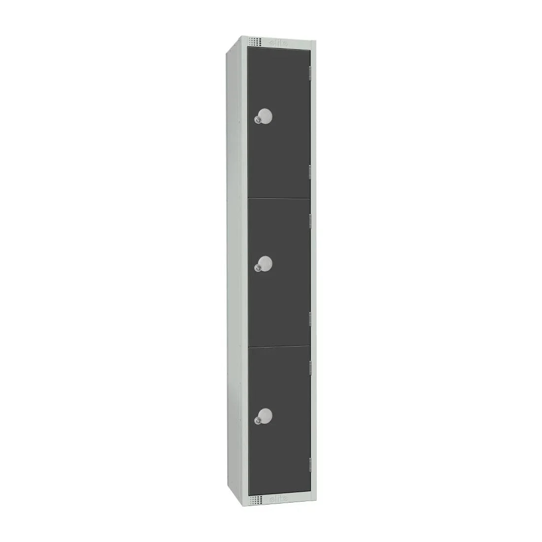 GR679-P Three Door Padlock Locker Graphite Grey - JD Catering Equipment Solutions Ltd