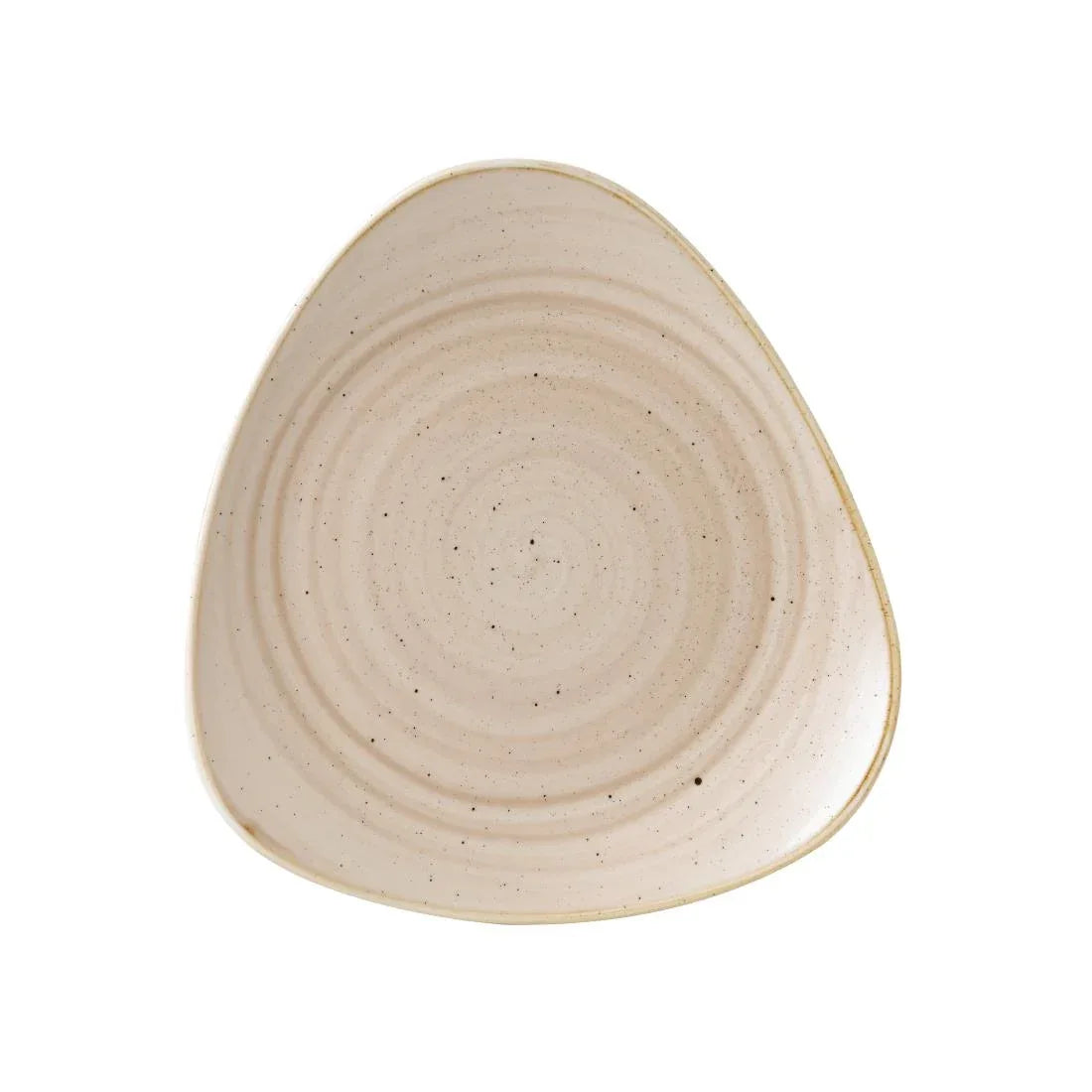 GR939 Churchill Stonecast Triangle Plate Nutmeg Cream 311mm (Pack of 6) - JD Catering Equipment Solutions Ltd