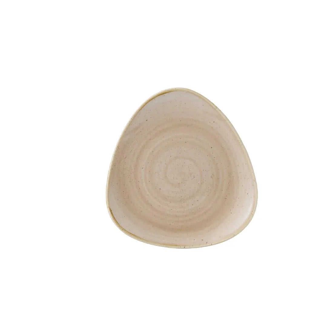GR941 Churchill Stonecast Triangle Plate Nutmeg Cream 192mm (Pack of 12) - JD Catering Equipment Solutions Ltd