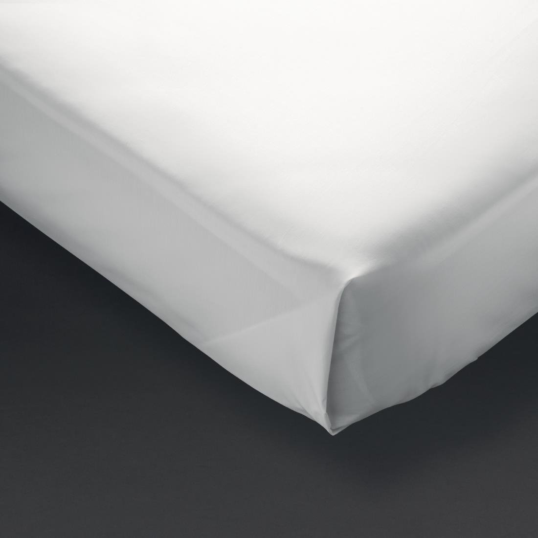 GW923 Mitre Comfort Cairo Flat Sheet White 180cm
