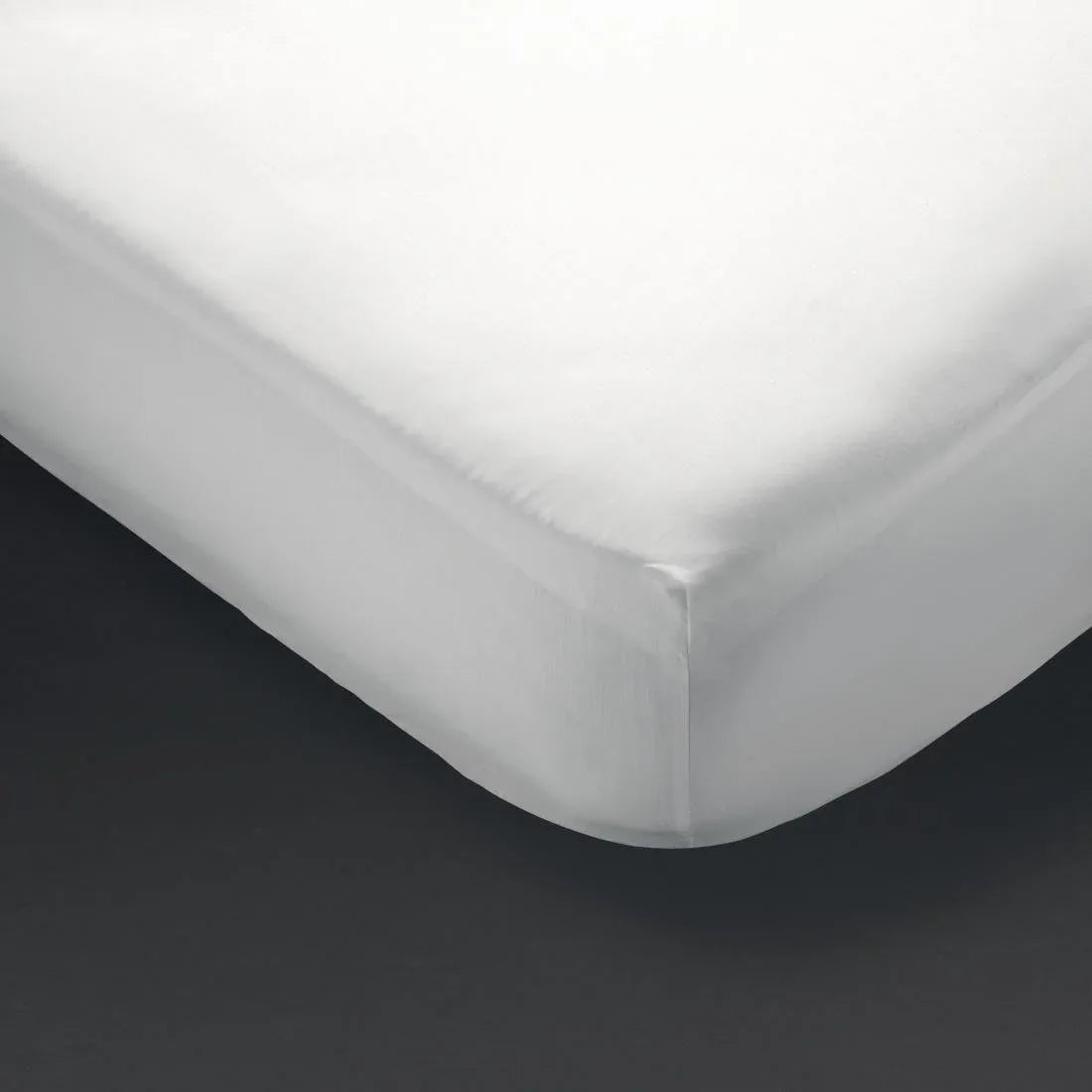 GT803 Mitre Comfort Percale Fitted Sheet White Single - JD Catering Equipment Solutions Ltd