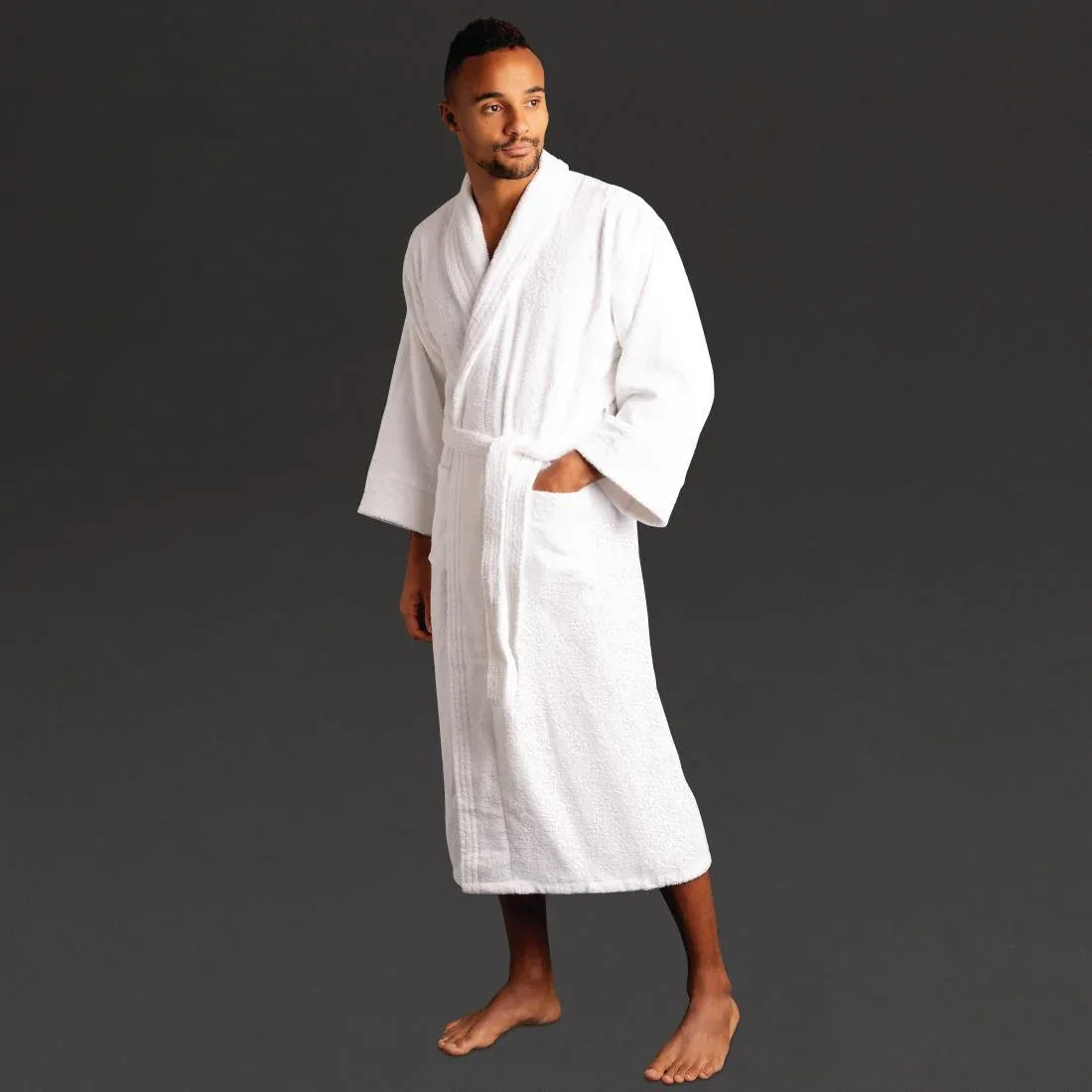 GT856-XL Mitre Comfort Sandringham Bathrobe White Extra Large - JD Catering Equipment Solutions Ltd