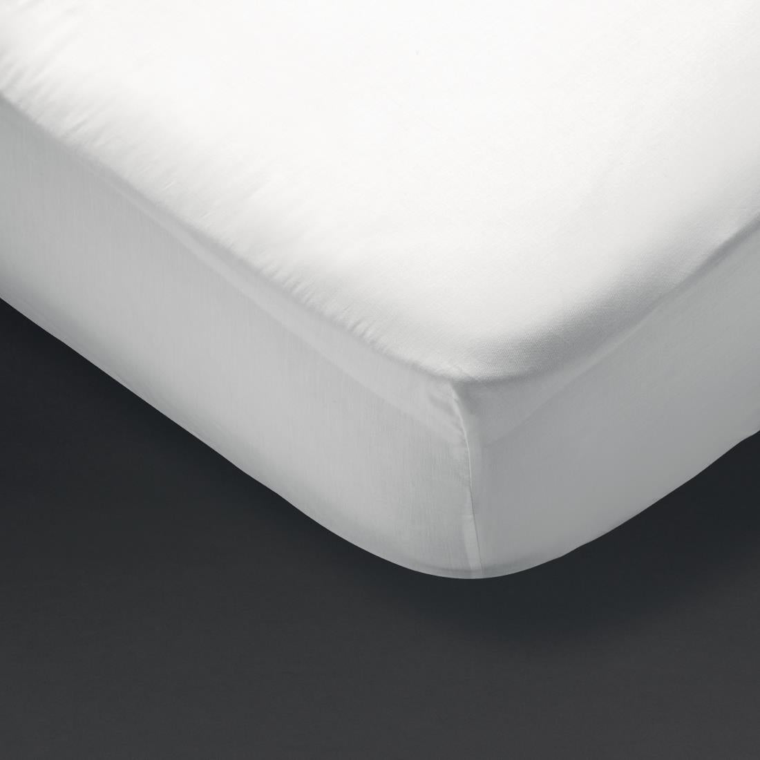 GT865 Mitre Essentials Spectrum Fitted Sheet White Single