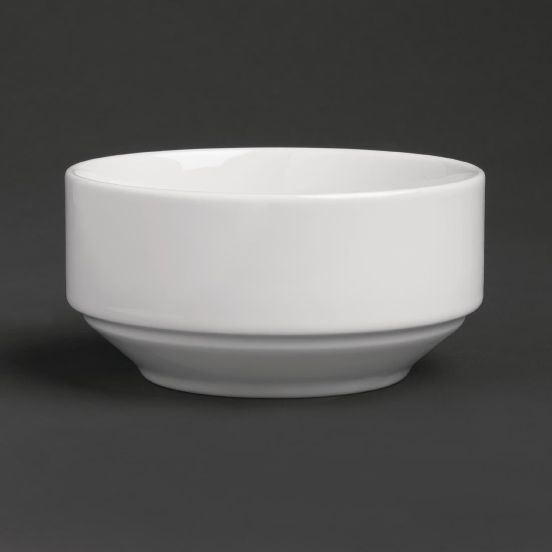 GT939 Royal Porcelain Classic White Stackable Soup Bowl 110mm (Pack of 12)