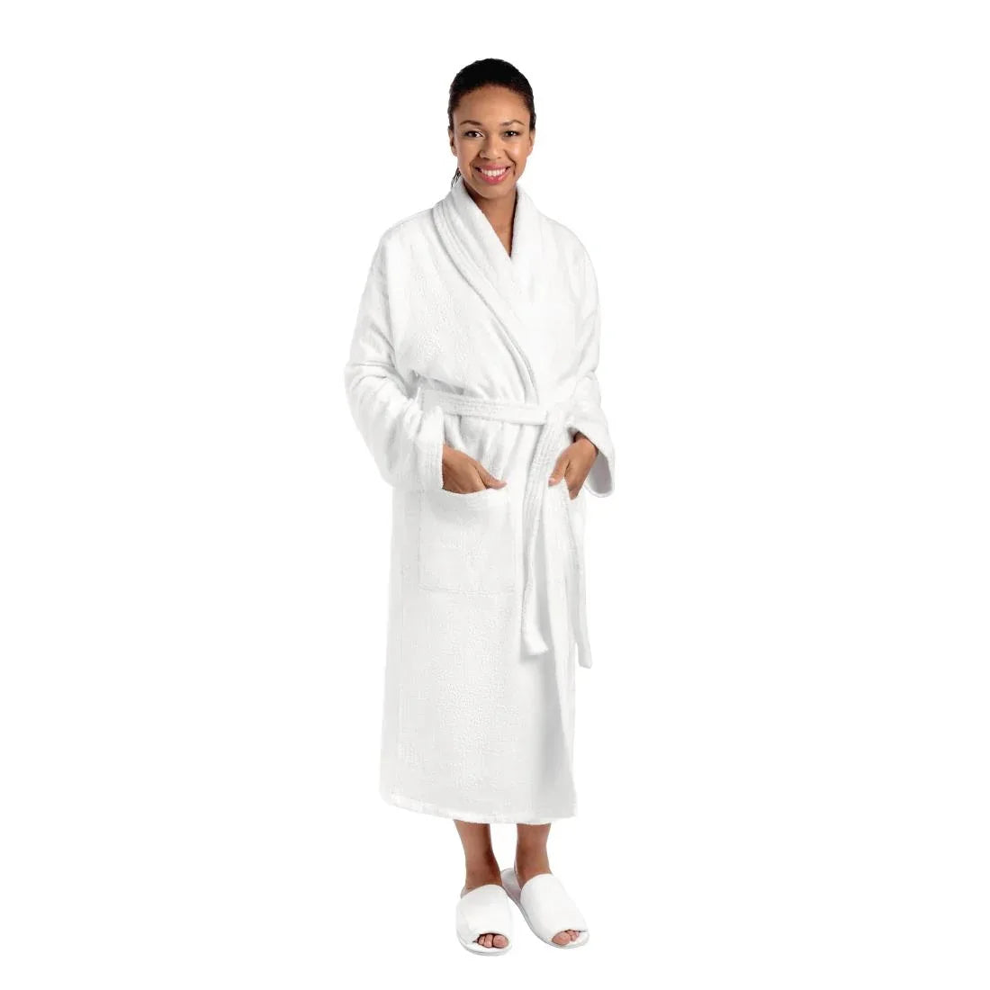 GW403 Mitre Luxury Curzon Bathrobe Large White - JD Catering Equipment Solutions Ltd