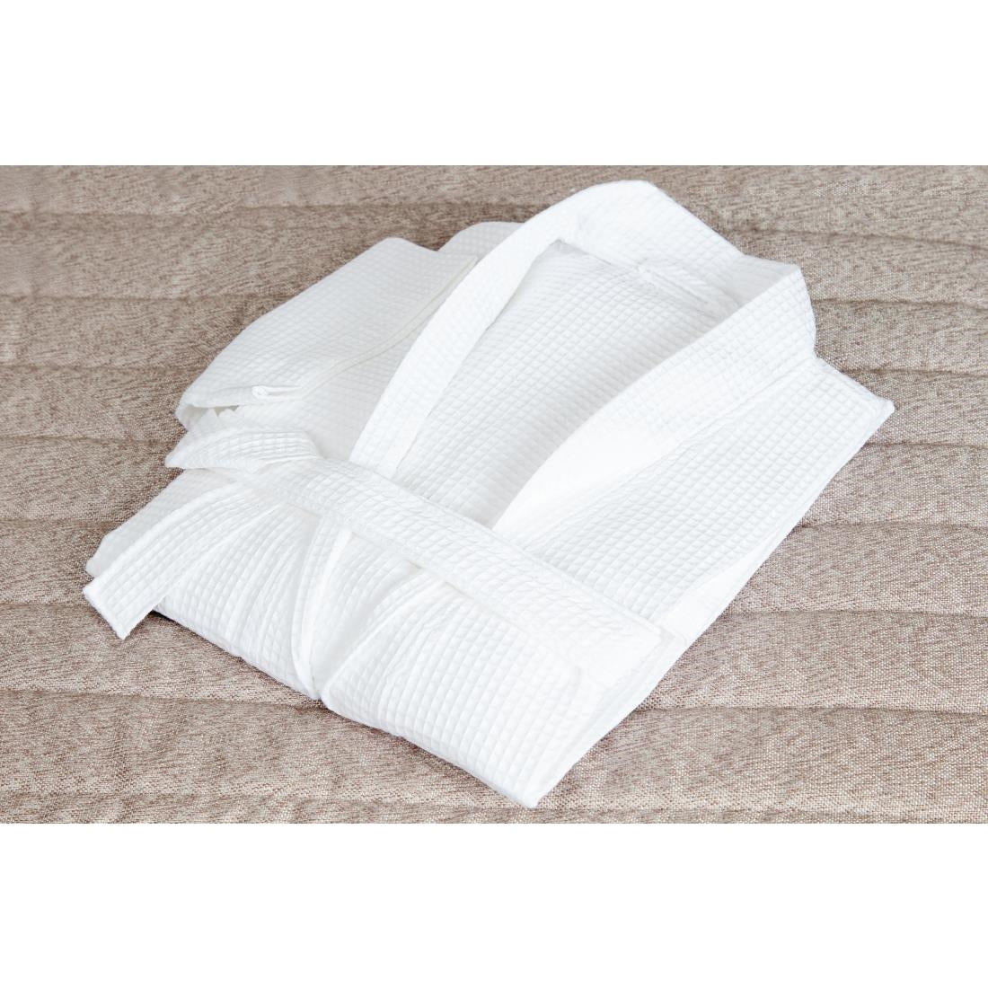 GW408 Mitre Essentials Honeycomb Bathrobe White Medium