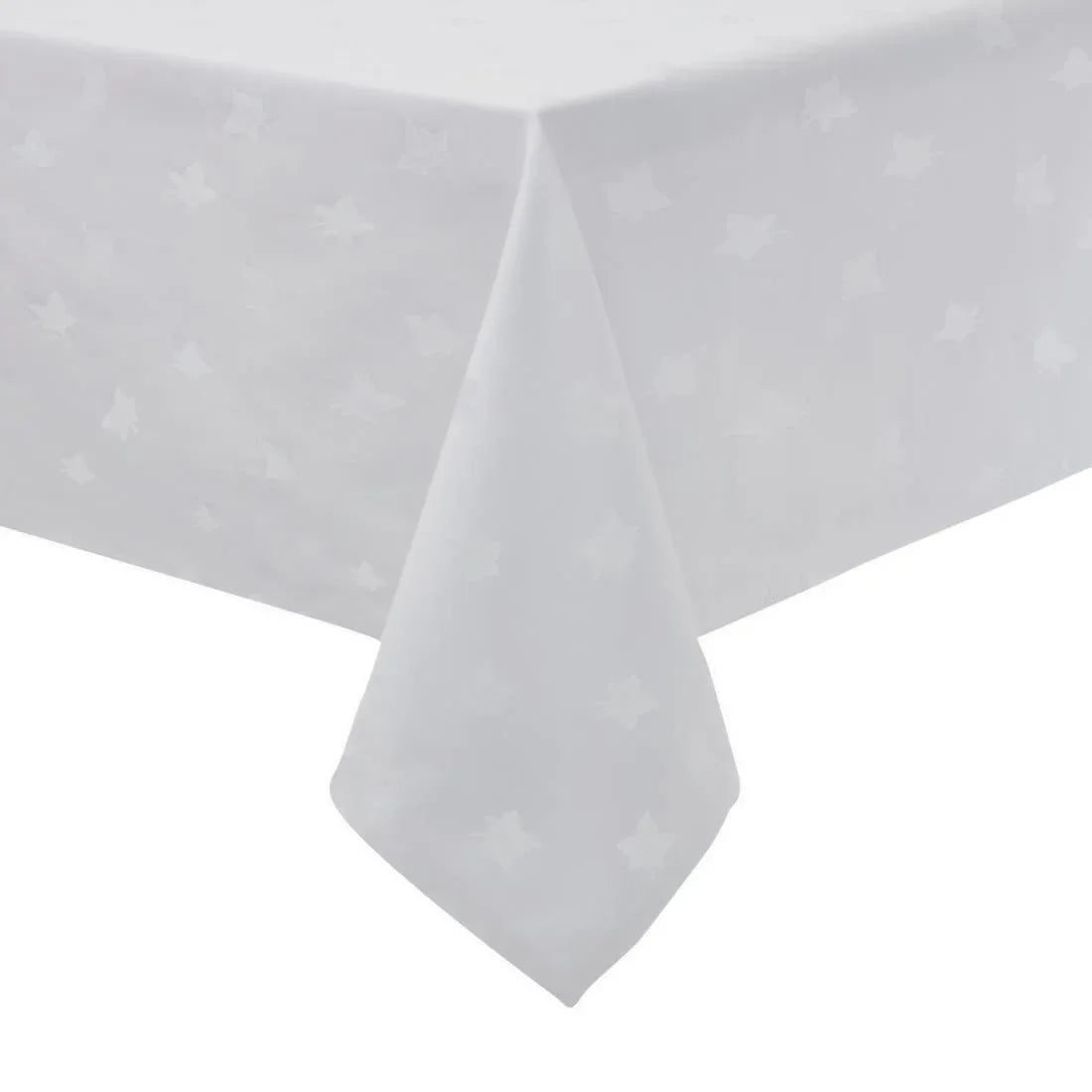 GW443 Mitre Luxury Luxor Tablecloth Ivy Leaf White 1150 x 1150mm - JD Catering Equipment Solutions Ltd